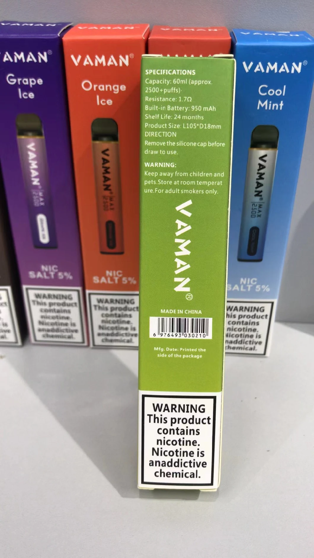 Vaman 6.0 Tank Capacity Upto 2500puffs Disposable E Cigarette Vape