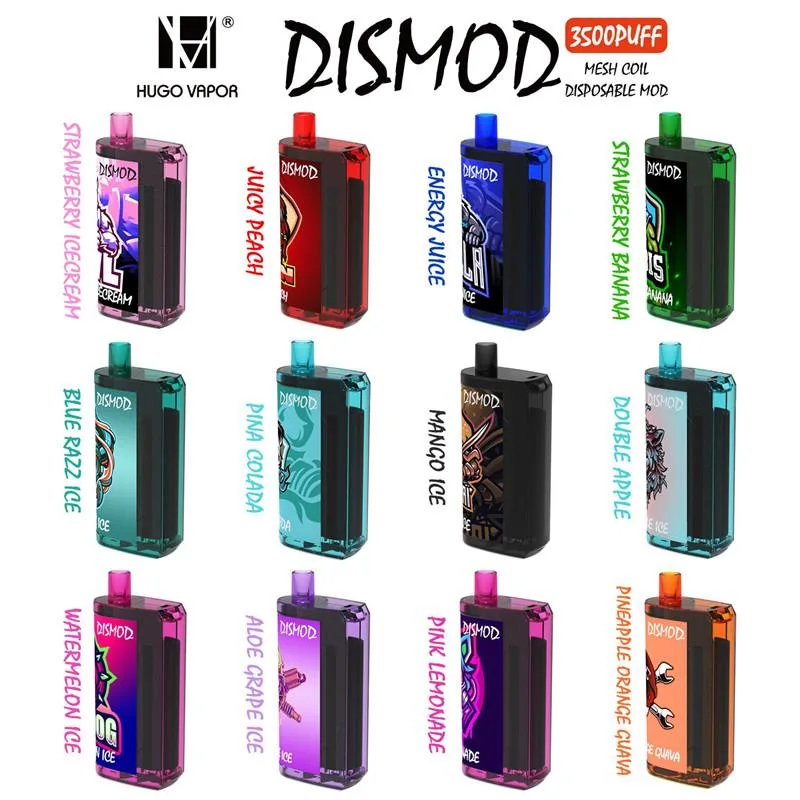 New Arrival New Coming Hugo Vapor Dismod Disposable Vape Device 11ml 3500puffs Pod Vape Ecig Wholesale Disposable Vape