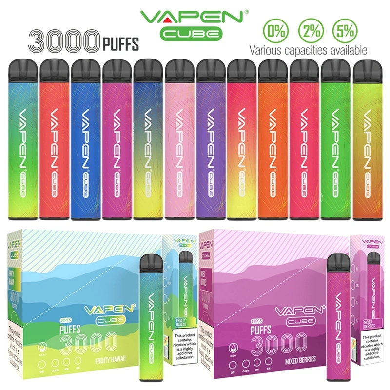 Vapen Cube Vasy 3000puffs Disposable Pod with Nicotine 0mg 20mg Hot Selling in UK Vape