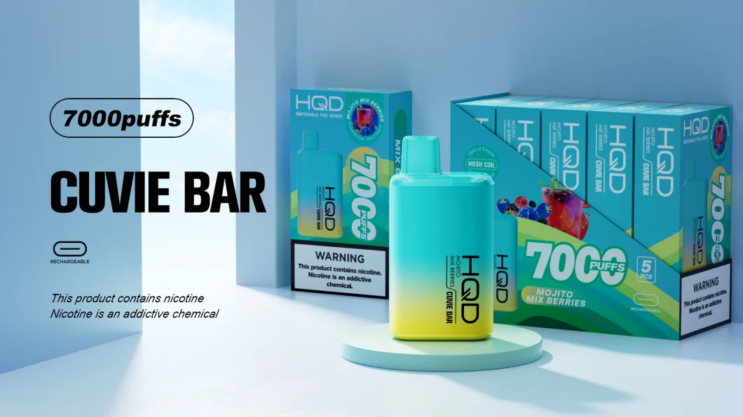 Hqd Cuvie Bar 7000puffs 50mg Nicotine Disposable Vape