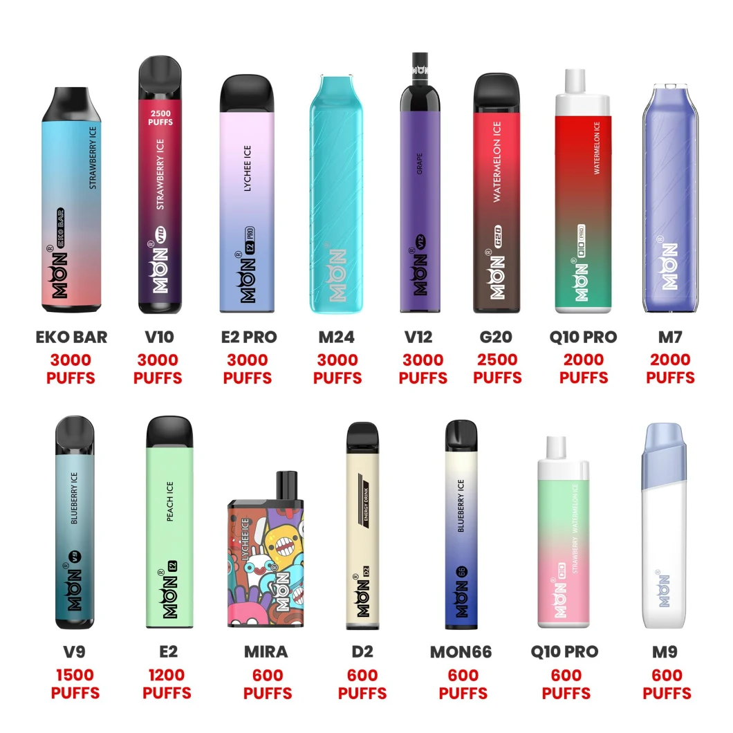 OEM / ODM Disposable Vape Factory New Vape Pod E-Cigarette 600 Puffs 5000 Puffs 3000puffs/8000puffs/10000puffs/Closed Pod/Tpd/Mhra/FDA/Esma/CE/RoHS/Monvaper/Mon