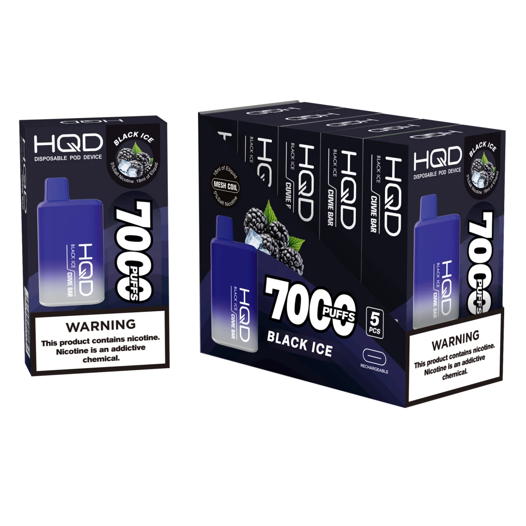 Hqd Cuvie Bar 7000puffs 50mg Nicotine Disposable Vape