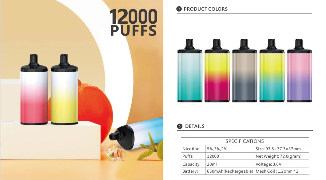 USA Russia Popular 10000puffs 12000puffs 10 Flavors 2% 5% Salt Nicotine Disposable Vape Ejuice Factory Wholesale I Vape China Wholesale Shenzhen Distributor