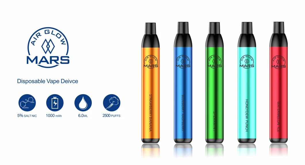 Wholesale Vape Pens Air Glow Mars 2500puffs Disposable Electronic Cigarette Factory